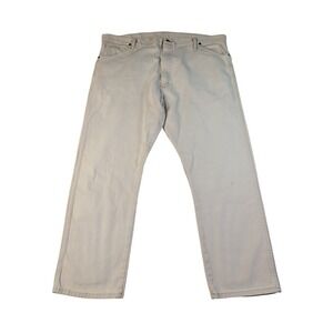 Wrangler Cowboy Cut Jeans Mens 42x30 Vintage White Cream Denim Straight Leg